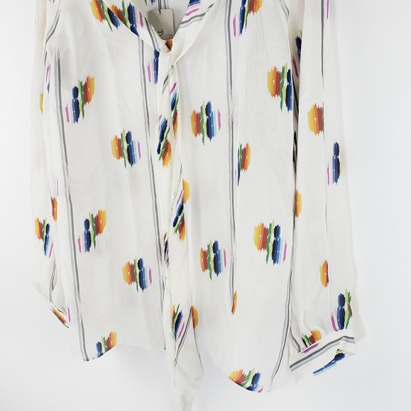 **Store CLOSING SALE** The Tie Front Blouse Follow The Rainbow Top - Picture 5 of 7
